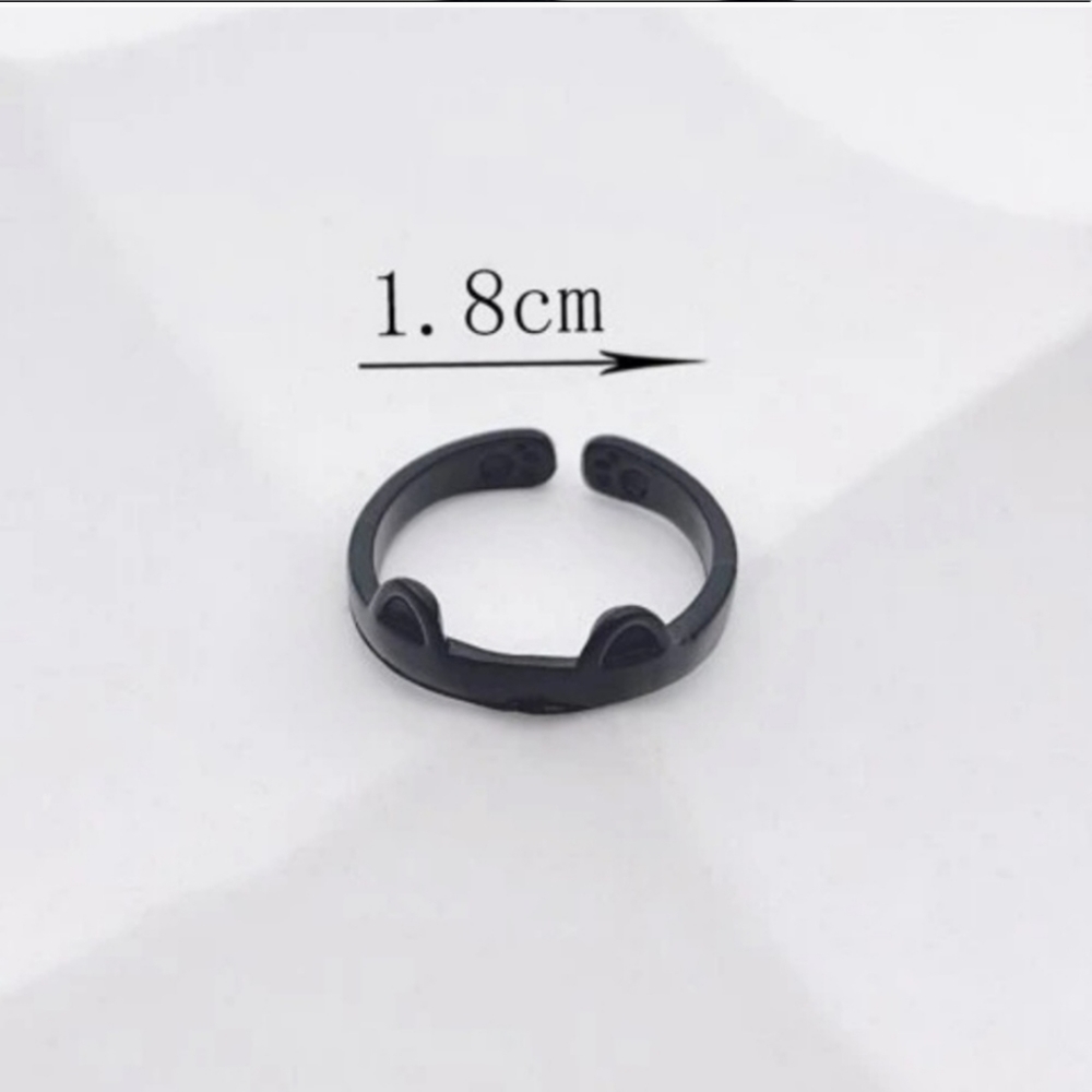 🌟ONE LEFT🌟🐈‍⬛Black Cat Cuff Ring🐈‍⬛ - Picture 3 of 4